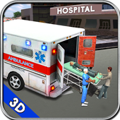 Ziekenwagen Redding coureur 3D-icoon