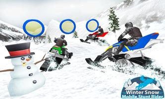 Poster Inverno motoslitta Rider 3D