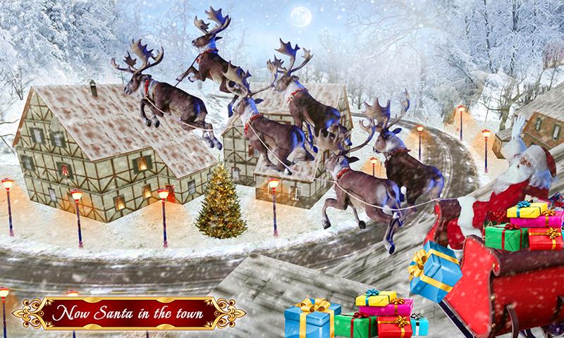 Giochi Di Babbo Natale Che Consegna I Regali.Consegna Di Regali Di Babbo Natale Slittino For Android Apk Download