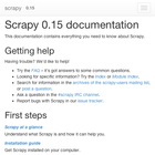 python scrapy doc ikon