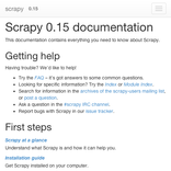 python scrapy doc