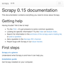 python scrapy doc APK