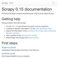 python scrapy doc 포스터