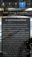 B and W Driving School capture d'écran 3