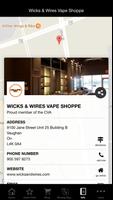 برنامه‌نما Wicks & Wires Vape Shoppe عکس از صفحه