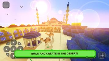 الصحراء كتلة كرافت الاستكشاف الملصق