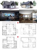 Plans de maisons minuscules Affiche