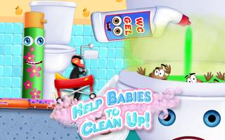 Baby Toilet Race: Cleanup Fun screenshot 1