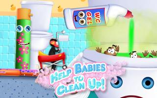 Baby Toilet Race: Cleanup Fun ảnh chụp màn hình 1