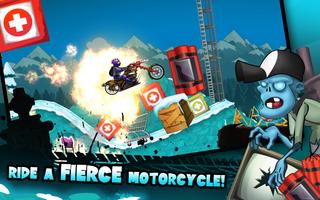 Zombie Shooter Motorcycle Race скриншот 2