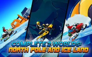 Winter Sports Game: Risky Road Snowmobile Race Ekran Görüntüsü 3