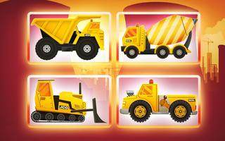Construction Trucks Driver Game For Kids-poster