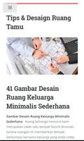 Tips & 41 Desaign Ruang keluarga screenshot 1