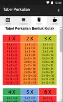 Tabel Perkalian Matematika capture d'écran 2