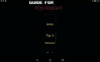 GUIDE TIPS for Postknight screenshot 1