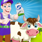 Milk Factory Farm Cooking Game icône