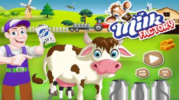 Milk Factory Farm Cooking Game Affiche