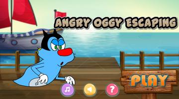 Angry oggy Run Affiche