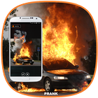 Dude your car on fire prank icon