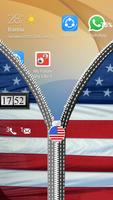برنامه‌نما USA Flag Zipper Screen Lock عکس از صفحه
