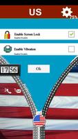 برنامه‌نما USA Flag Zipper Screen Lock عکس از صفحه