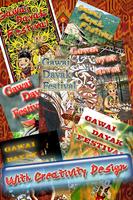 مهرجان داياك Gawai المرح الملصق