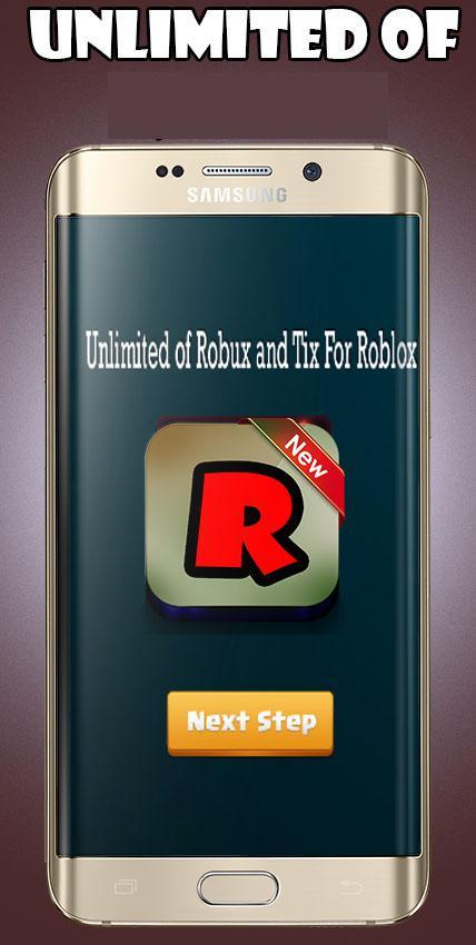 Unlimited Robux Tix For Roblox New For Android Apk Download - roblox apk mod unlimited robux no survey