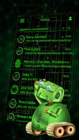 Best Green Glow Theme for SMS Plus poster
