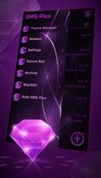1 Schermata Neon Violet Glow per SMS Plus