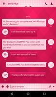 SMS Plus Pink Bow Cute Girly Love Theme capture d'écran 1