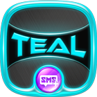 SMS Plus Cool Teal Blue Theme simgesi