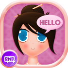Sweet Pink Theme SMS Plus icono
