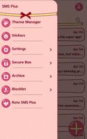 Sweet Pink Theme SMS Plus постер