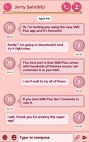 Sweet Pink Theme SMS Plus captura de pantalla 2