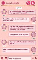 Sweet Pink Theme SMS Plus Ekran Görüntüsü 2