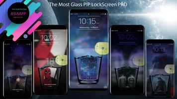 برنامه‌نما Glass PIP Lock Screen عکس از صفحه