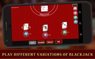 Casino Blackjack (5 Games)-21 تصوير الشاشة 2