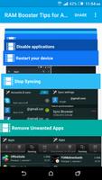 RAM Booster Tips for Android captura de pantalla 1