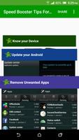 Speed Booster Tips For Android پوسٹر