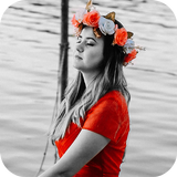 Black and White Photo Frame أيقونة