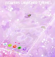 Pastel Purple Flowers Launcher capture d'écran 2