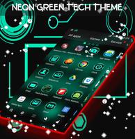 Neon Green Tech Theme Affiche