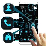 Neon Blue Tech Theme simgesi