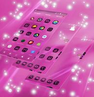 Pink Neon Launcher Theme الملصق