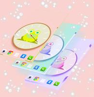 Cute Animals Clock پوسٹر