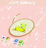 1 Schermata Cute Animals Clock