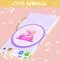 Cute Animals Clock Ekran Görüntüsü 3