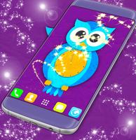 Owl Clock Live Wallpaper Affiche