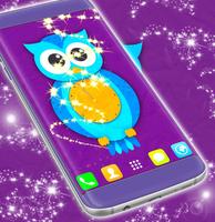 Owl Clock Live Wallpaper capture d'écran 2