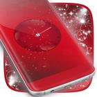 Simplesmente relógio vermelho ícone